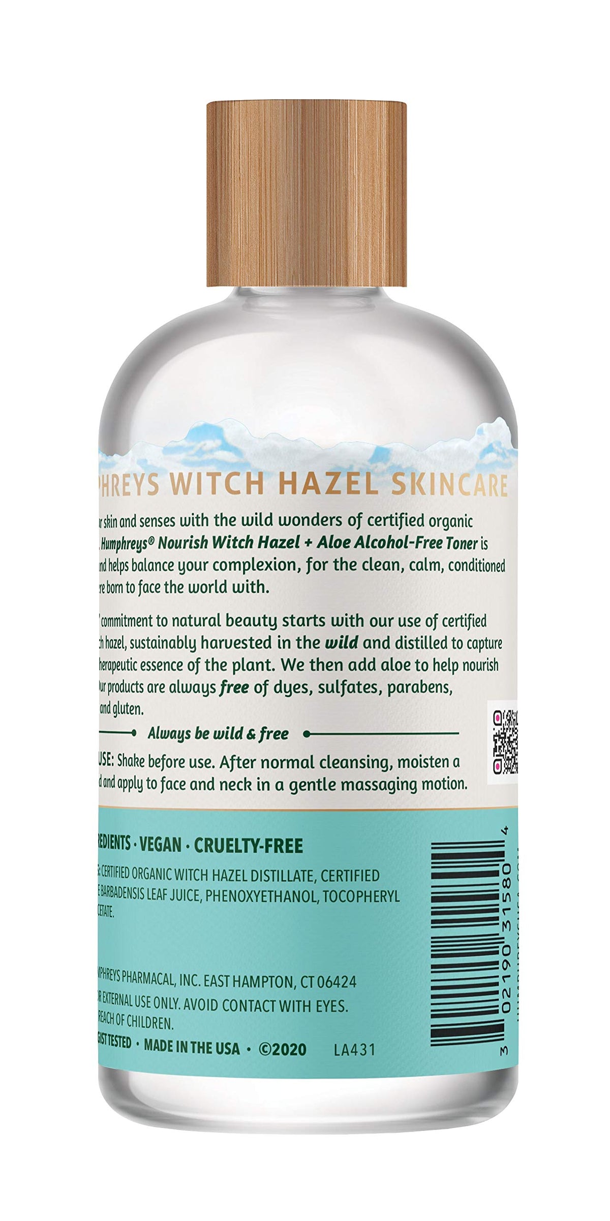 Humphreys pouring toner into a cotton pad for easy application and quick refresh