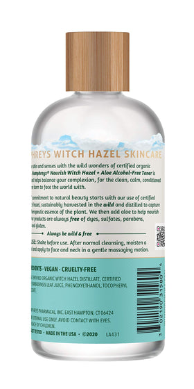 Humphreys pouring toner into a cotton pad for easy application and quick refresh