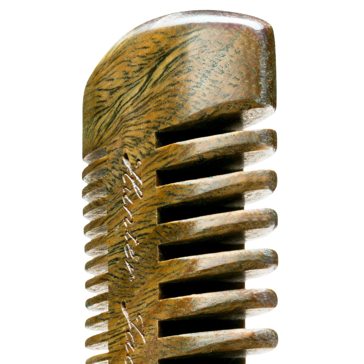 Hunter Jack beard comb being used to smooth and style facial hair