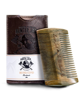 Hunter Jack front view of sandalwood comb showing craftsmanship and durability