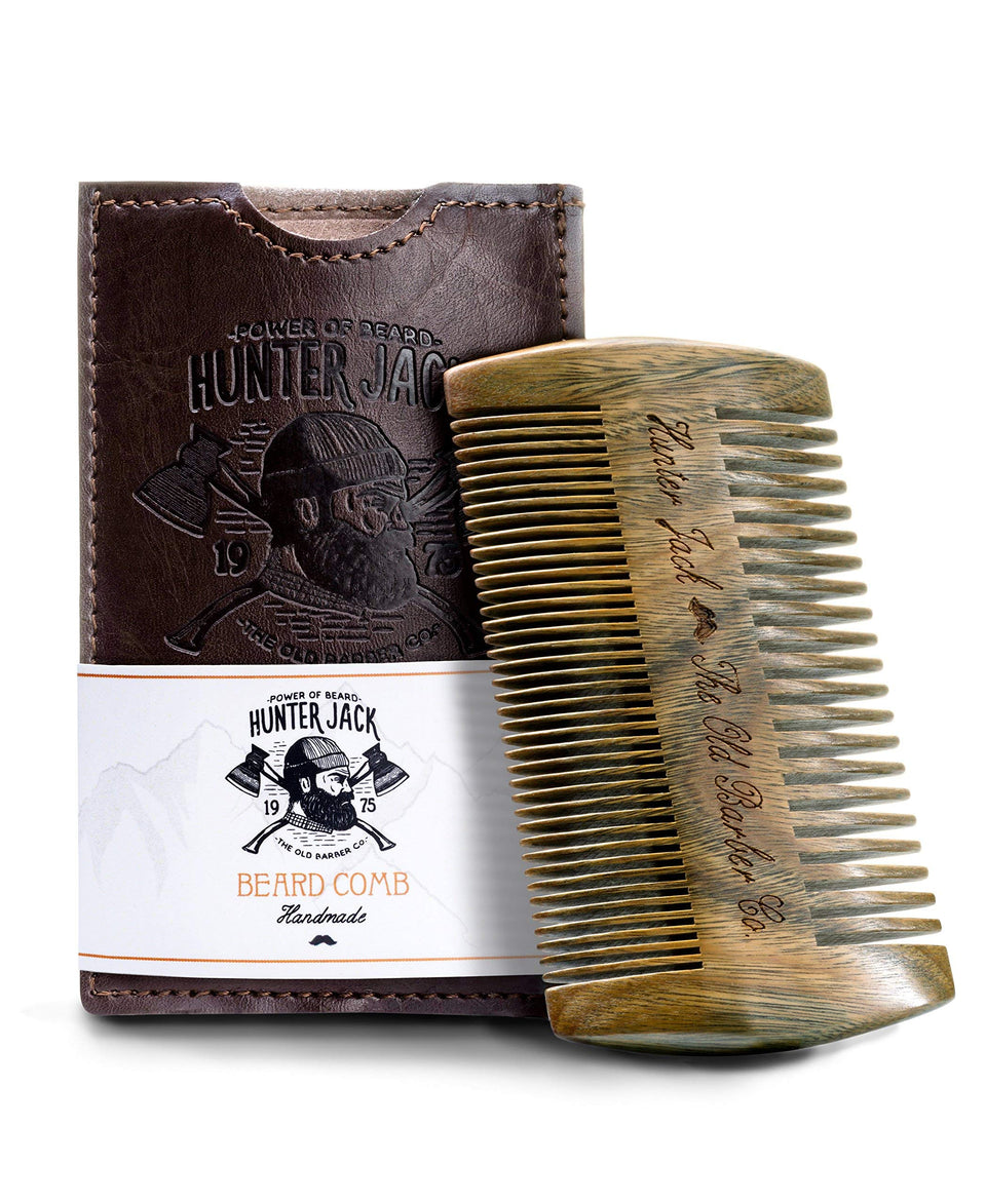 Hunter Jack front view of sandalwood comb showing craftsmanship and durability