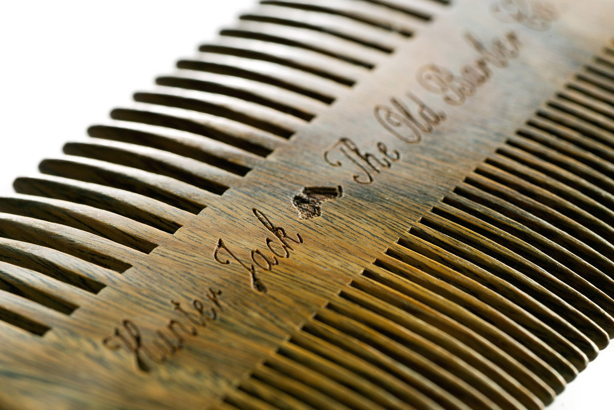 Hunter Jack travel grooming setup showing comb ready for on-the-go use