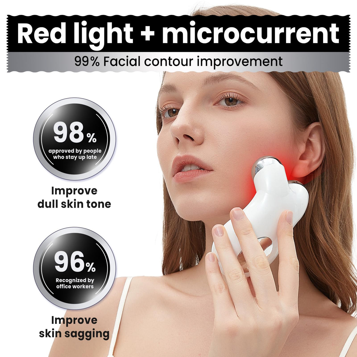Hunvva EP-300 v-shaped head close-up highlighting contour-fitting benefit