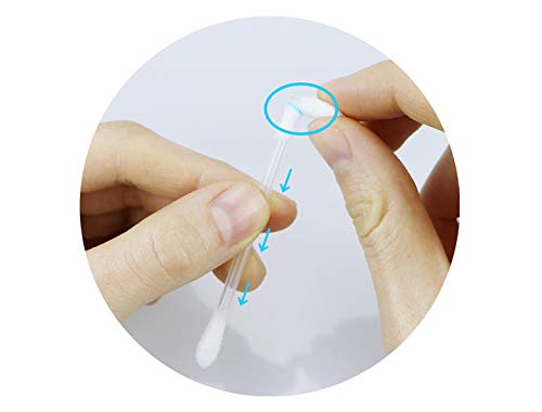 HUNWEY close-up of lint-free cotton tip demonstrating precise, gentle cleaning