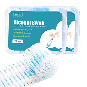 HUNWEY front packaging showing 150 individually wrapped swabs for convenient storage