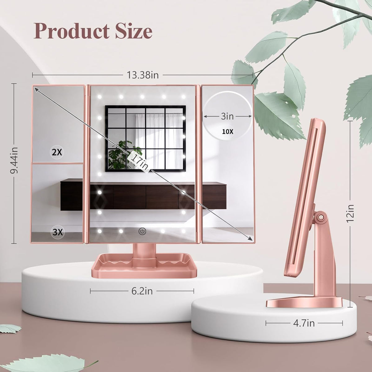 HUONUL lifestyle bedroom vanity setup illustrating elegant placement and daily use