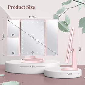 HUONUL mirror on vanity in dressing room creating professional lighting