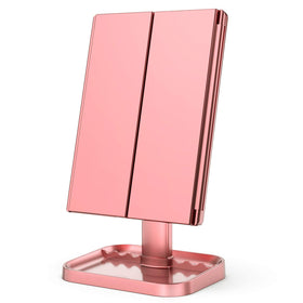 HUONUL trifold open side angles display wide viewing area for multi-angle makeup