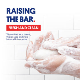 Huron bar producing creamy lather on skin to demonstrate easy rinsing