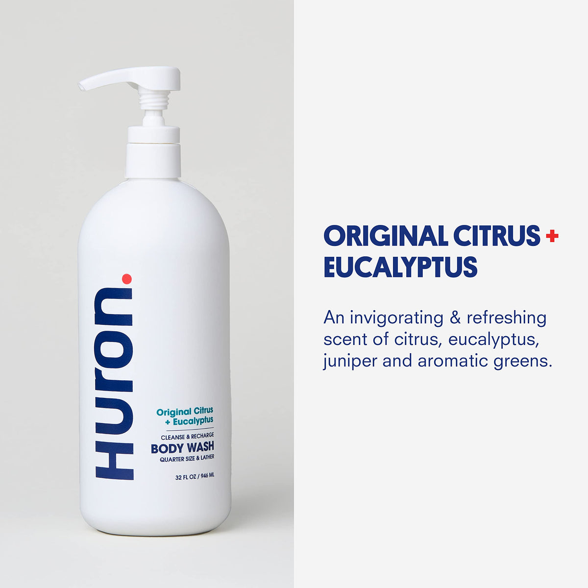 Huron ingredient label detail highlighting non-toxic clean ingredients benefit