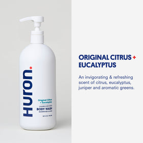 Huron ingredient label detail highlighting non-toxic clean ingredients benefit