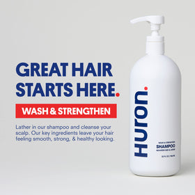 Huron pump top close-up for easy dispensing and convenient daily use