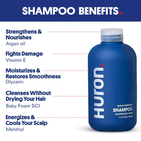 Huron creamy lather texture demonstrating gentle cleanse benefit