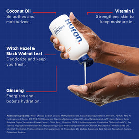 Huron texture lather foam demonstrating rich, conditioning suds