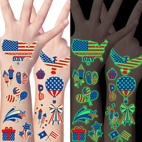 Huskein front packaging showing 106 patriotic tattoos and clear count benefit