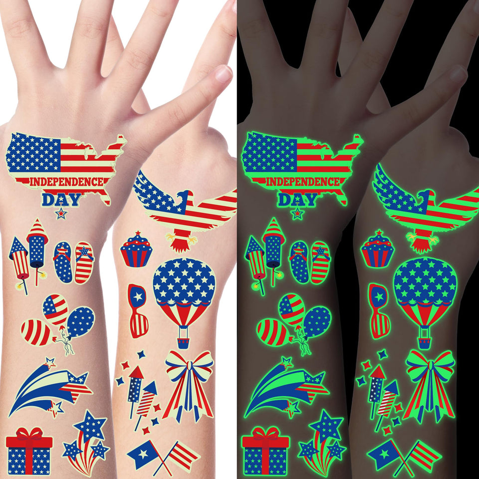 Huskein front packaging showing 106 patriotic tattoos and clear count benefit