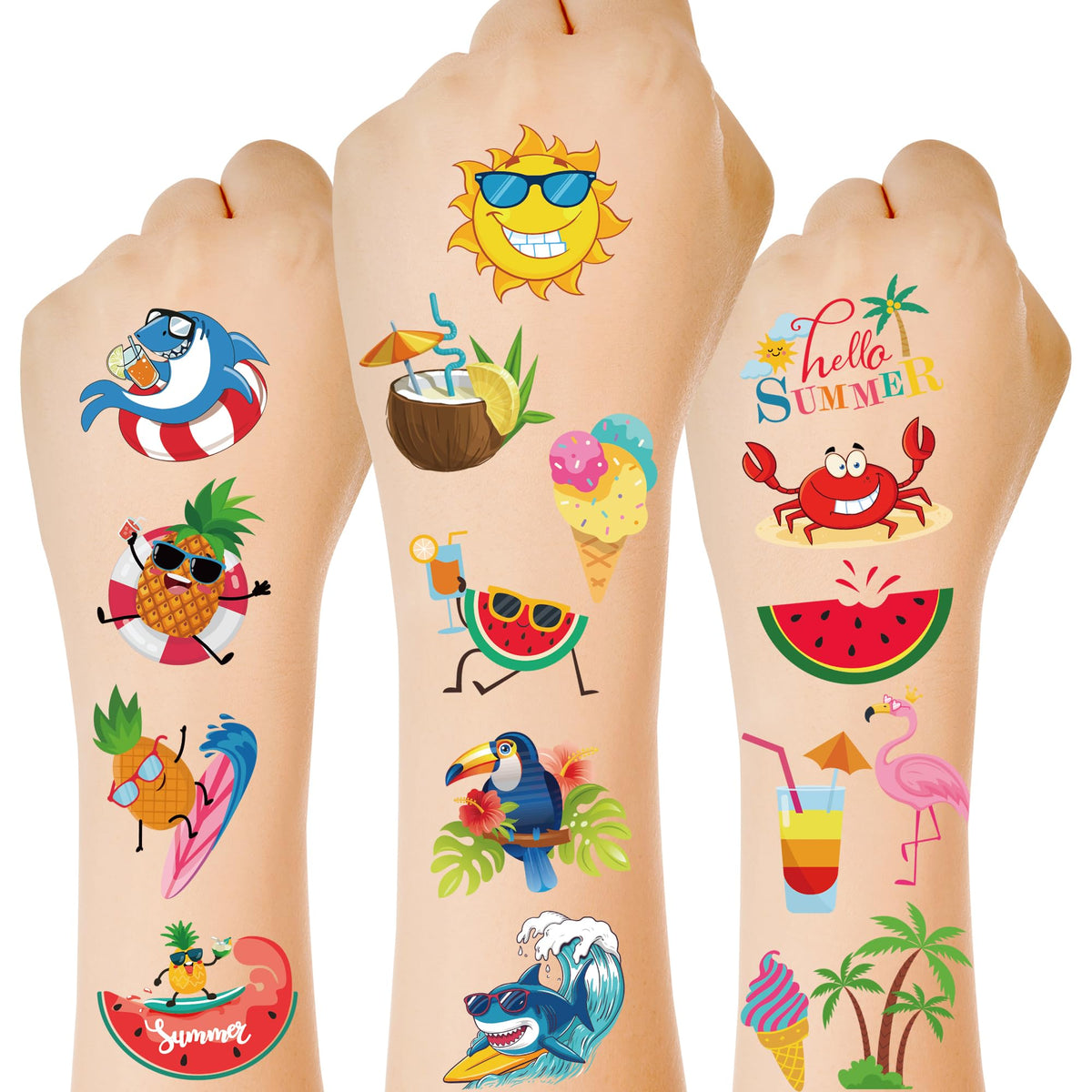 Huskein front packaging showing six tattoo sheets and quantity benefit