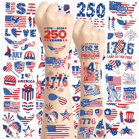 Huskein front packaging showing 12 sheets and patriotic branding for easy party prep