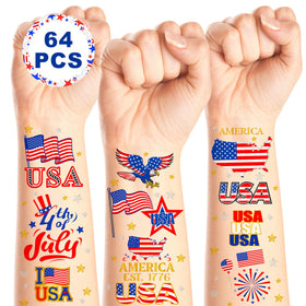 Huskein front sheet display showing full set and variety of patriotic designs, easy selection benefit