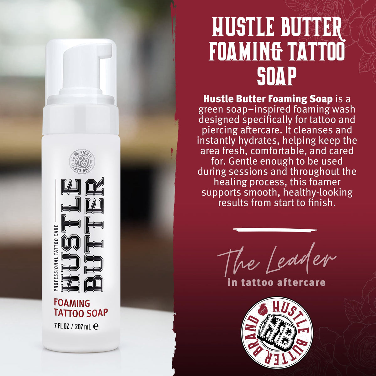 Hustle Butter Deluxe foam texture close-up illustrating rich lather and easy rinsing