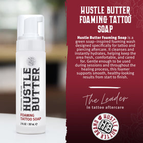 Hustle Butter Deluxe foam texture close-up illustrating rich lather and easy rinsing