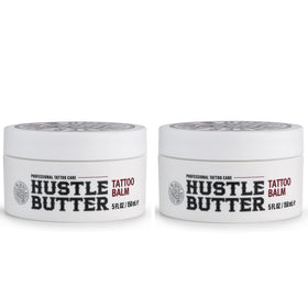 Hustle Butter Deluxe two 5 oz tins front view showing packaging and convenience