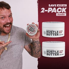 Hustle Butter Deluxe in tattoo studio setting demonstrating professional use