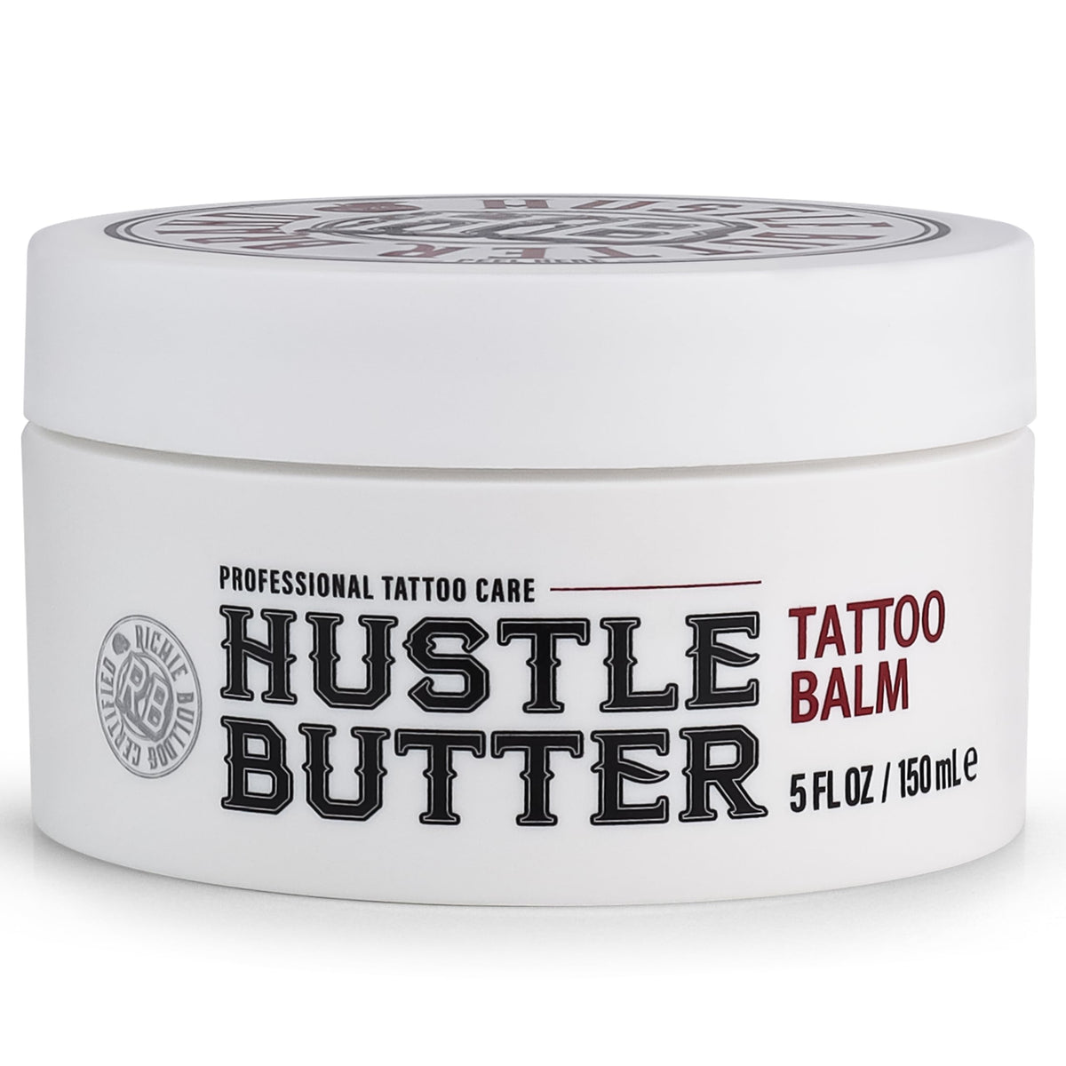 Hustle Butter Deluxe open tub with cream ready for use and easy application