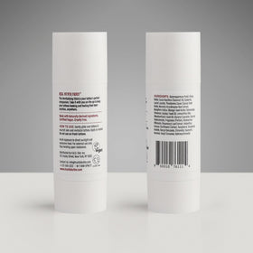 Hustle Butter ingredients label close-up highlighting vegan and petroleum-free benefit