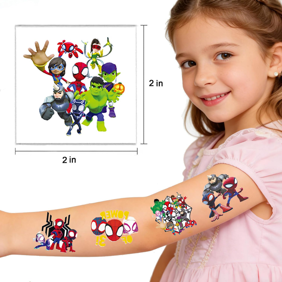 HUXICUI demo applying tattoo on child's arm showing easy water application benefit