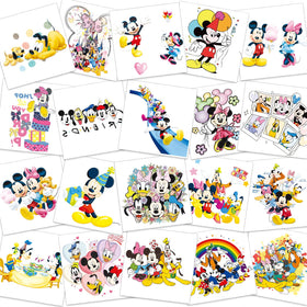 HUXICUI front packaging showing 60 mouse temporary tattoos and party value