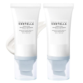 huxihom Centella sunscreen front packaging showing tube design and SPF 50 benefit