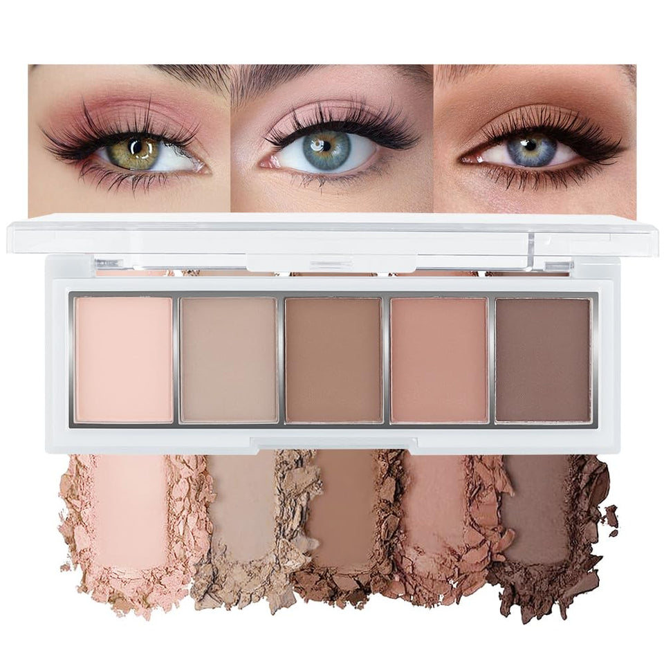 Hxssll front closed palette showing compact travel-friendly design and neutral tones