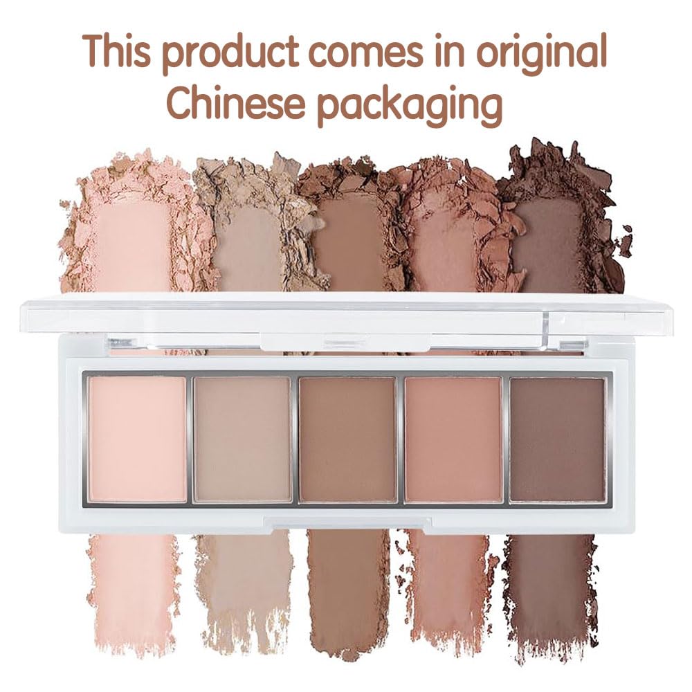 Hxssll open palette top-down view displaying peach, beige, taupe and brown pans