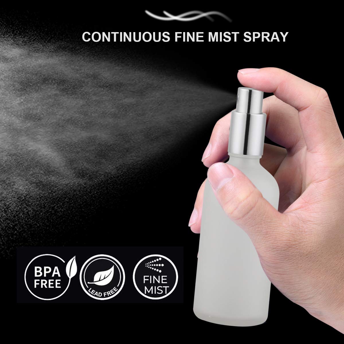Hydior closeup of metal sprayer nozzle demonstrating consistent fine mist benefit