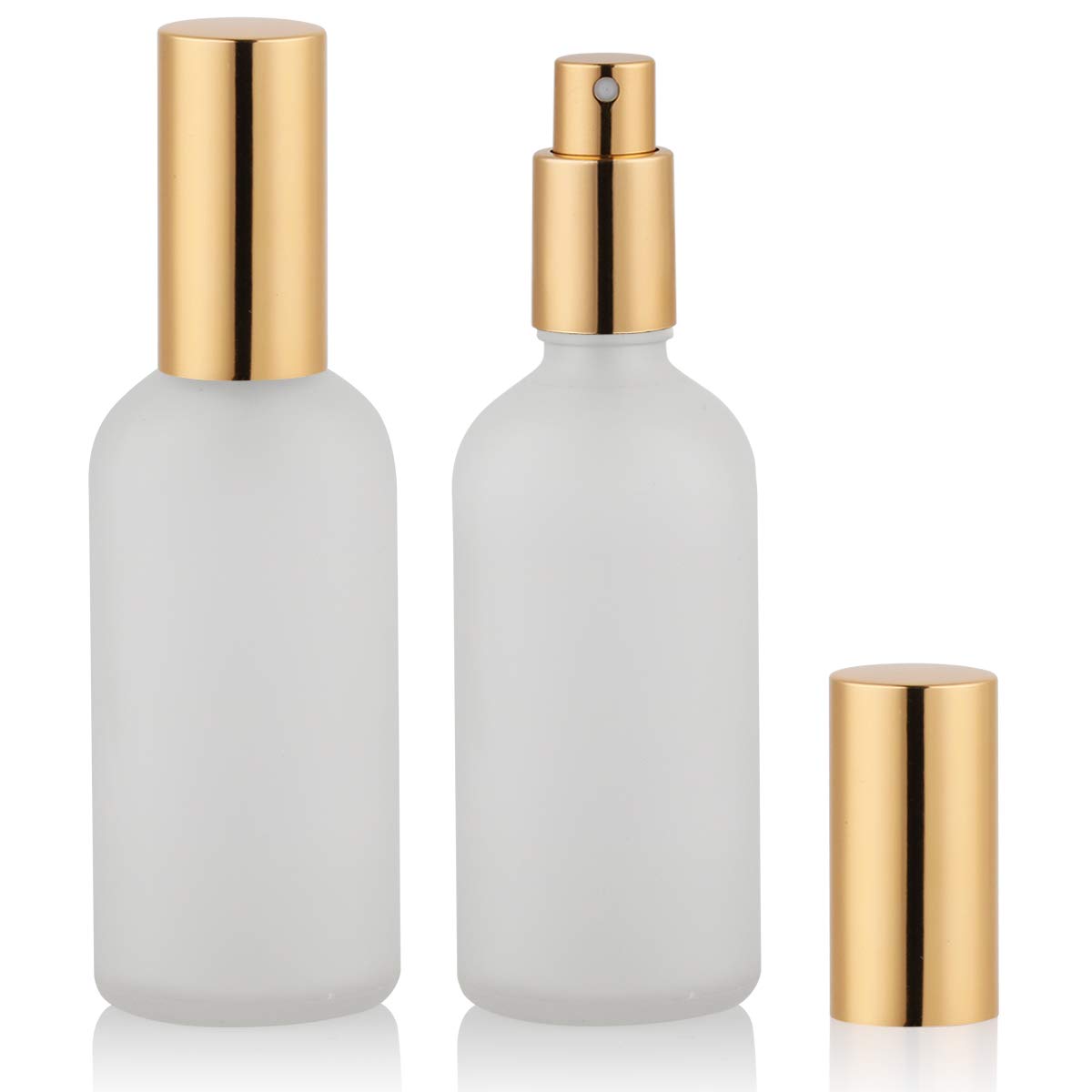Hydior front view frosted glass bottle showing elegant design and reliable misting