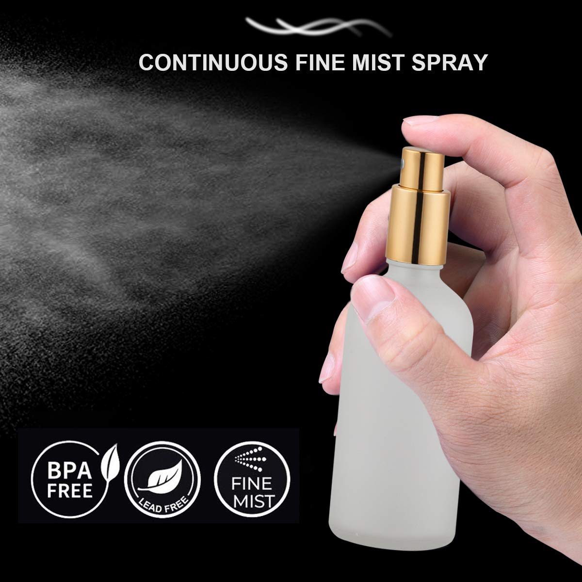 Hydior gold sprayer close-up highlighting fine mist and corrosion-resistant finish