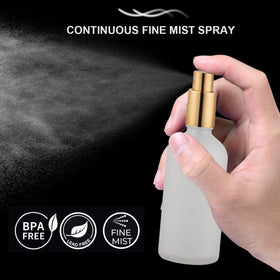 Hydior gold sprayer close-up highlighting fine mist and corrosion-resistant finish