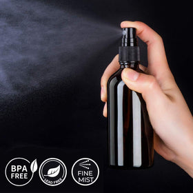 Hydior close-up of black fine-mist sprayer showing leak-resistant nozzle and easy use