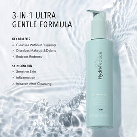 HydroPeptide pump dispensing creamy foam, demonstrates easy application and lather