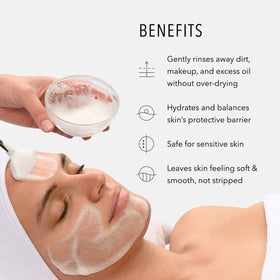 Close-up of HydroPeptide gel texture on skin, reveals moisturizing, non-stripping finish
