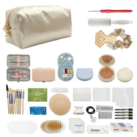 HygaLivia front packaging champagne satin bag, elegant storage benefit