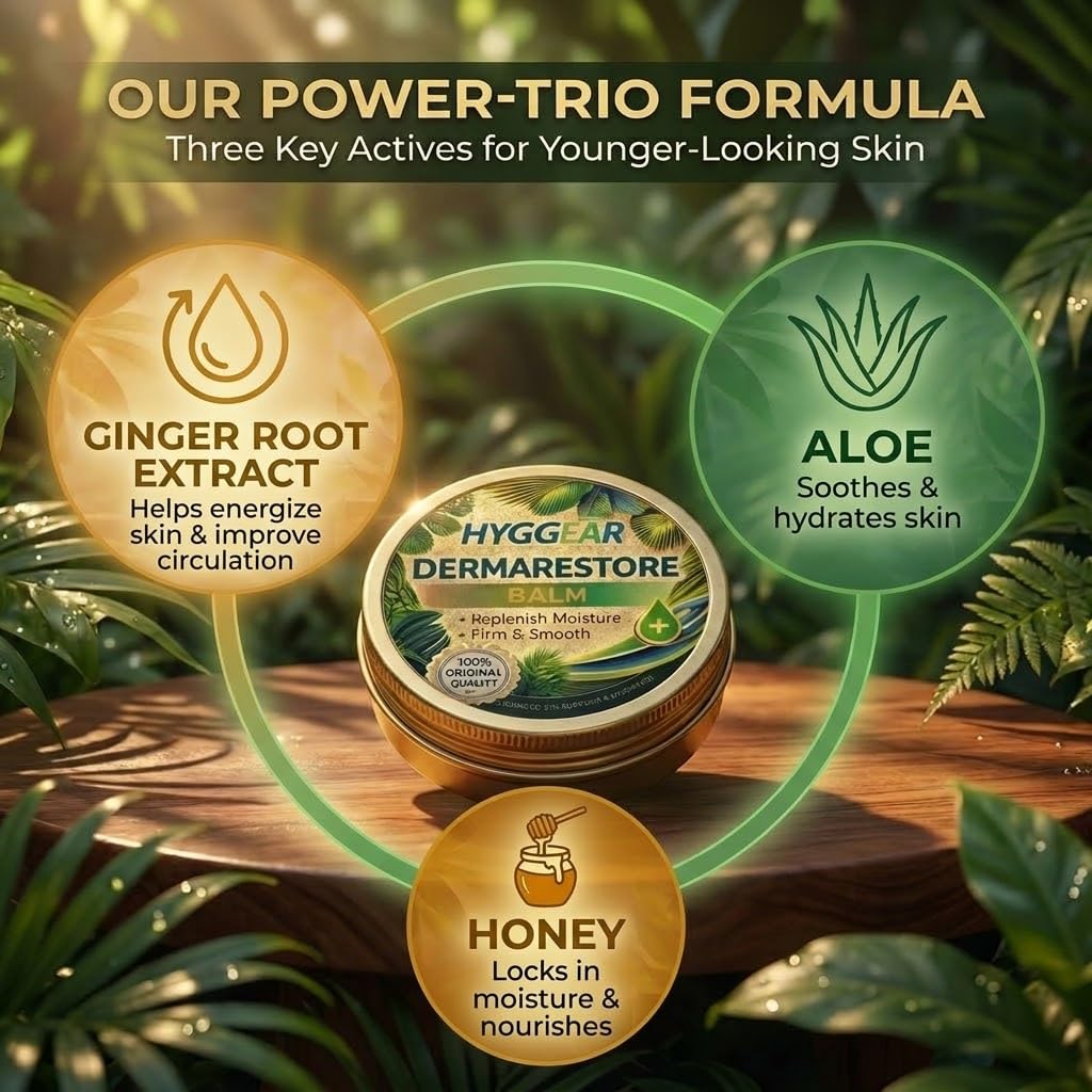 Hyggear Derma Restore ingredients aloe ginger honey emphasizing soothing benefits