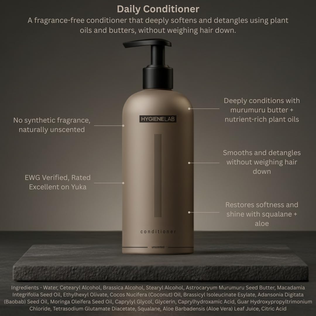 HygieneLab back label highlighting ingredient list and safety details