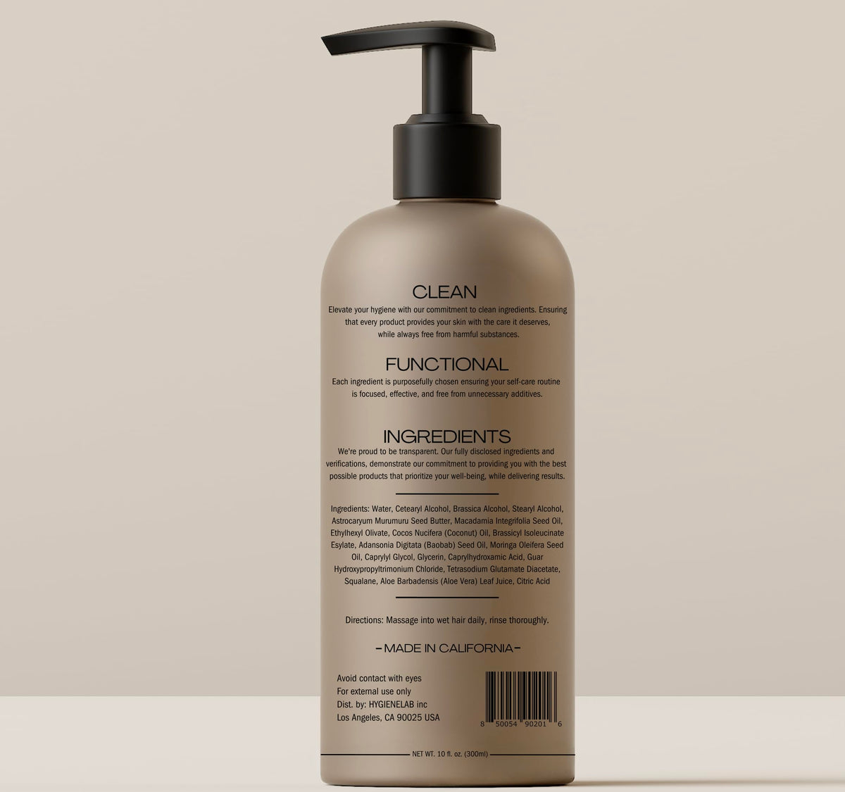 HygieneLab pump top dispensing conditioner for controlled application