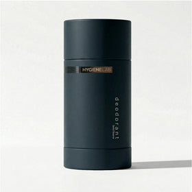 HygieneLab deodorant front packaging showing Santal Reserve scent and benefit