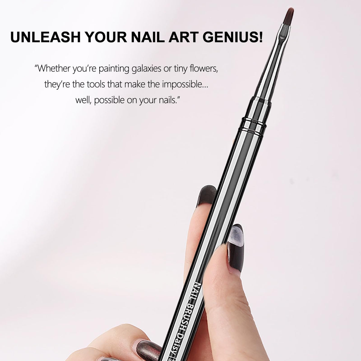 HYWWPFLAY brushes beside gel polish bottles to show multi-media compatibility