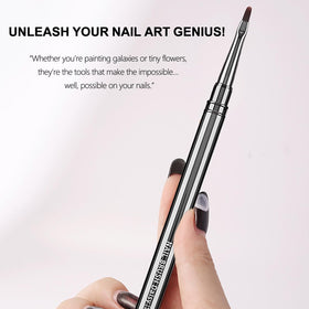 HYWWPFLAY brushes beside gel polish bottles to show multi-media compatibility