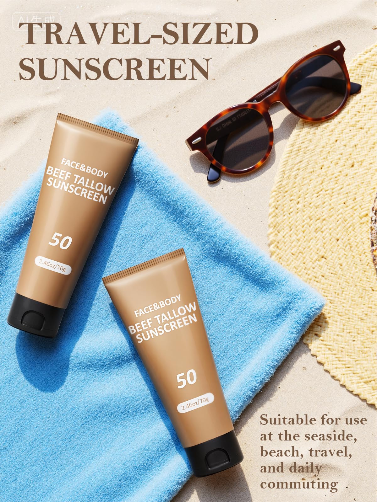 HZENPPOR splash test image showing water-resistant SPF 50 performance
