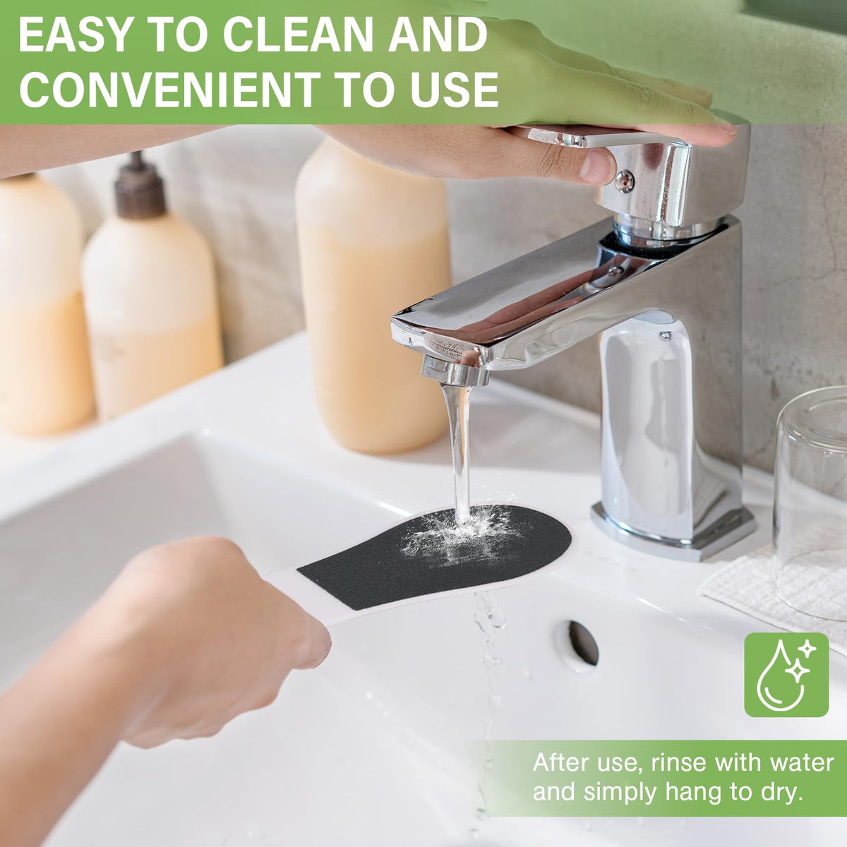HZMM washable surface after rinse to demonstrate easy sanitation